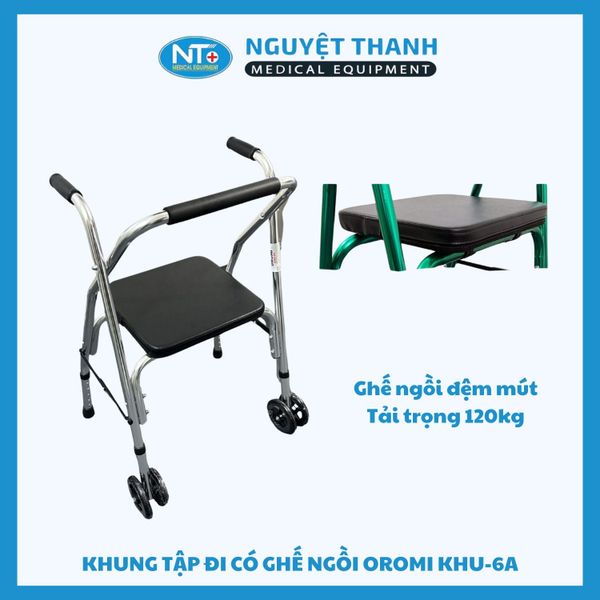 Khung tập đi có ghế ngồi OROMI KHU-6A
