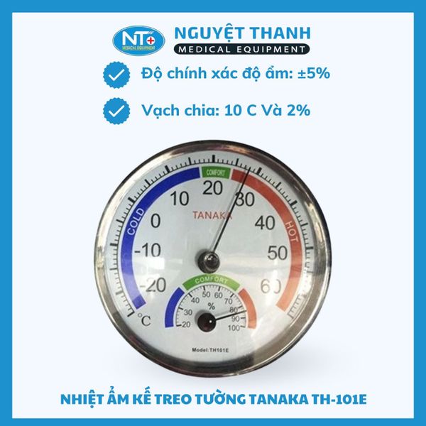 Nhiệt Ẩm Kế Treo Tường Tanaka TH-101E