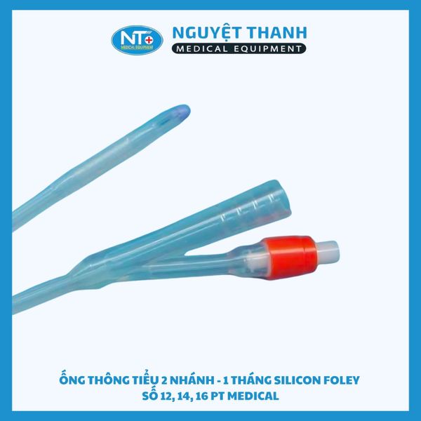 Ống thông tiểu 2 nhánh 1 tháng Silicon (Foley) số 16 PT