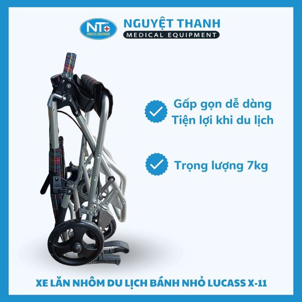 Xe Lăn Nhôm Du Lịch Bánh Nhỏ Lucass X-11