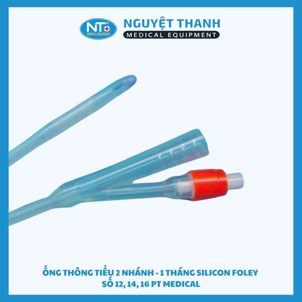 Ống thông tiểu 2 nhánh 1 tháng Silicon (Foley) số 14 PT