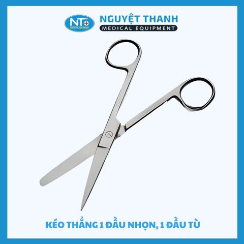 Kéo 12cm thẳng , 1 tù, 1 nhọn