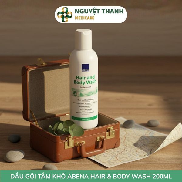 Dầu Gội Tắm Khô Abena 200ml pH 5.5 Chính Hãng – Không Cần Nước