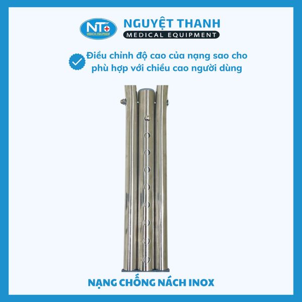 Nạng Chống Nách Inox Oromi (1 Cặp)