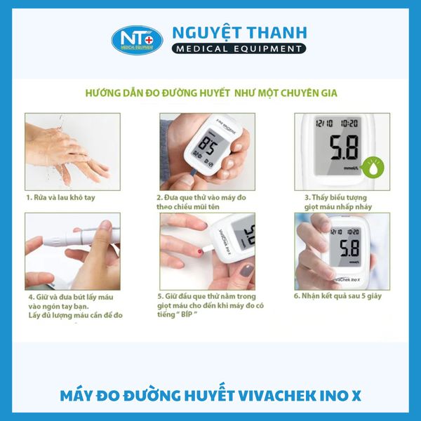 Máy Đo Đường Huyết Viva Chek Ino Chính Hãng - Độ Chính Xác Cao