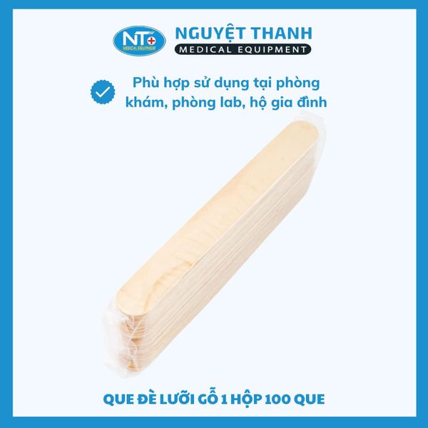 1 HỘP (100 QUE) Đè lưỡi gỗ không tiệt trùng BL