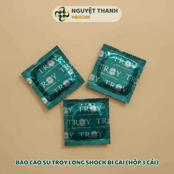 Bao Cao Su Troy Long Shock Bi Gai Kéo Dài Thời Gian Hộp 3 Cái