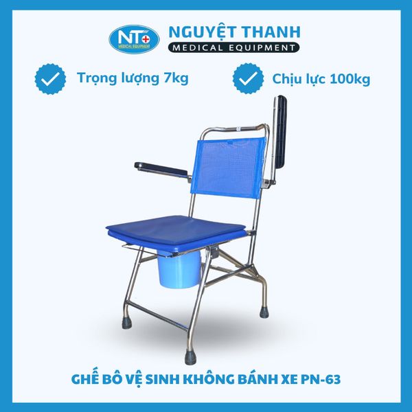 Ghế bô vệ sinh inox không có bánh xe – PN63