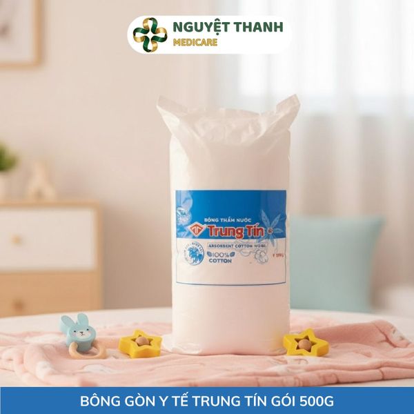 Bông Gòn Y Tế Trung Tín 100% Tự Nhiên - Thấm Hút Cực Tốt