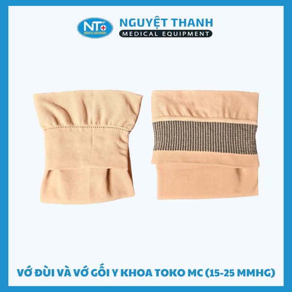 Vớ Đùi Và Vớ Gối Y Khoa Toko MC (15-25 mmHg) Nhật Bản Hỗ Trợ Điều Trị Suy Giãn Tĩnh Mạch