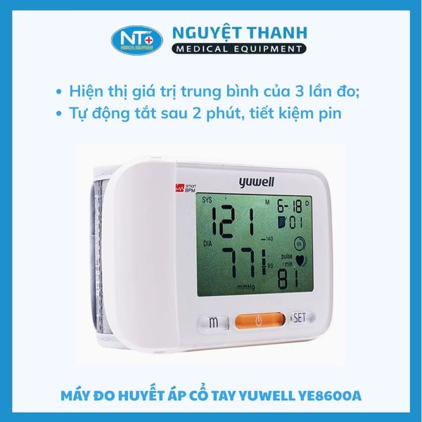 Máy Đo Huyết Áp Cổ Tay Yuwell YE8600A