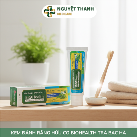 Kem Đánh Răng Hữu Cơ BioHealth Trà Bạc Hà Giảm Ê Buốt