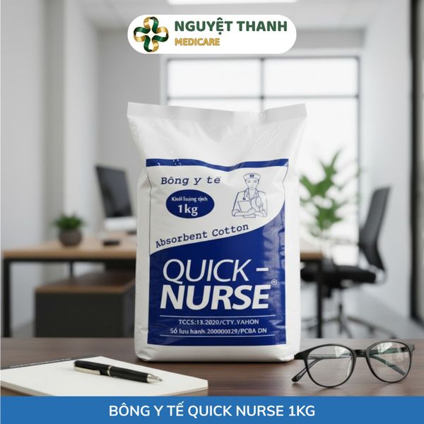 Bông Y Tế Quick Nurse 1kg - 100% Cotton Tinh Khiết Giá Tốt