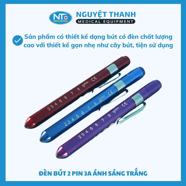 Đèn Bút 2 Pin 3A Ánh Sáng Trắng Đã Bao Gồm Pin
