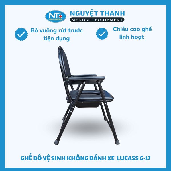 Ghế Bô Vuông, Không Bánh Xe, Mặt Nệm Lucass G-17