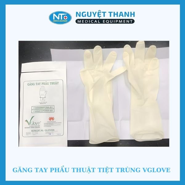 Găng tay phẫu thuật tiệt trùng Vglove 7.5 (Đôi)