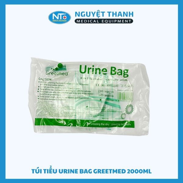 COMBO 5 Túi đựng nước tiểu có val xả chữ T Greetmed