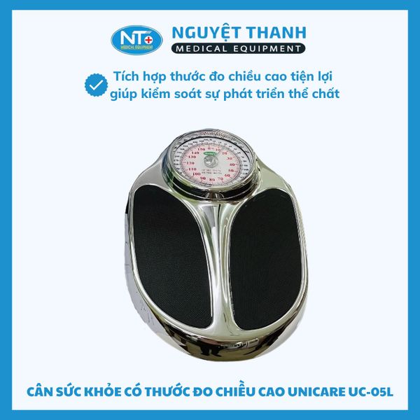 Cân Sức Khỏe Có Thước Đo Chiều Cao Unicare UC-05L