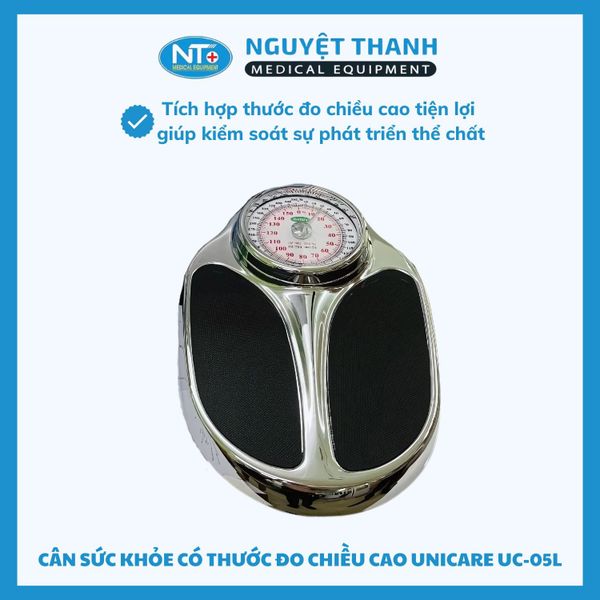 Cân Sức Khỏe Có Thước Đo Chiều Cao Unicare UC-05L