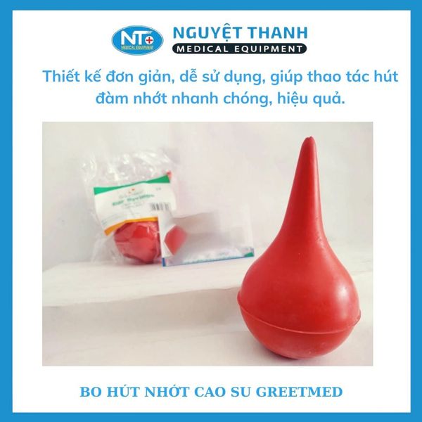 Quả bóp vệ sinh PT (bo hút nhớt đỏ liền vòi)