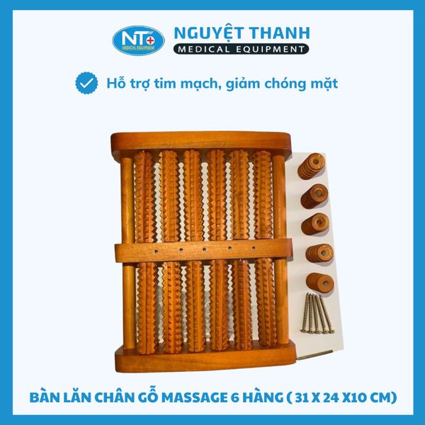 Lăn chân gỗ 6 hàng MN S002 -  SVI