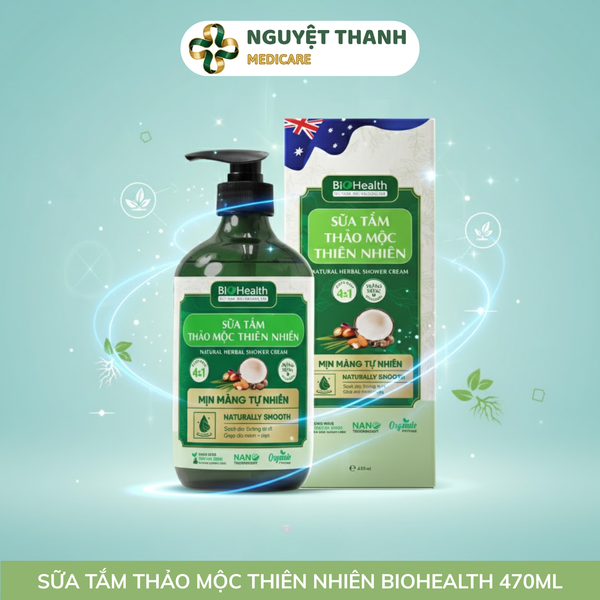 Sữa Tắm Thảo Mộc Thiên Nhiên BioHealth Dưỡng Ẩm Mịn Da