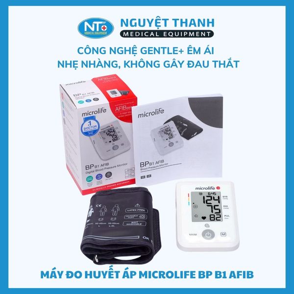 Máy Đo Huyết Áp Microlife BP B1 AFIB – Tầm Soát Rung Nhĩ, Phòng Ngừa Đột Quỵ