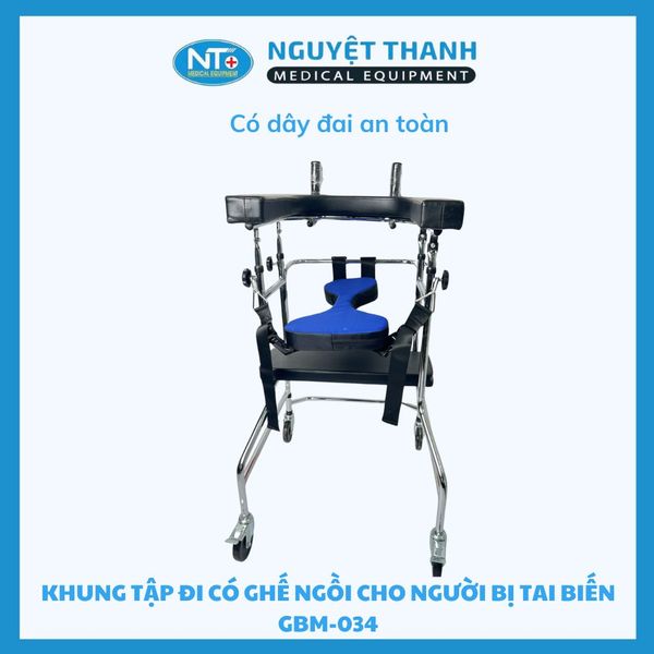 Khung tập đi có ghế ngồi cho người bị tai biến GBM-034