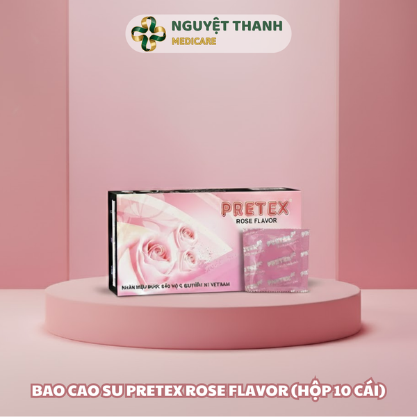 Bao Cao Su Pretex Rose Flavor Siêu Mỏng Hương Hoa Hồng