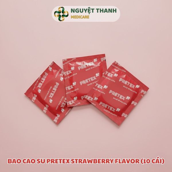 Bao Cao Su Pretex Strawberry Flavor Siêu Mỏng, Hương Dâu