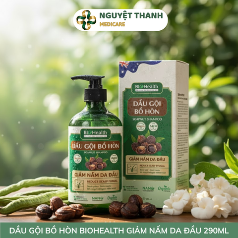 Dầu Gội Bồ Hòn BioHealth Thiên Nhiên Sạch Gàu Hết Ngứa Tóc Dày Mượt