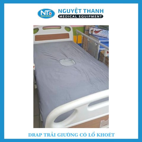 Drap Trải Giường Y Tế Có Khoét Lỗ Hỗ Trợ Vệ Sinh Cho Người Bệnh