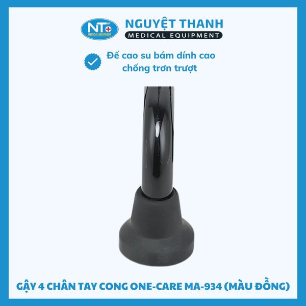 Gậy 4 Chân Tay Cong One-Care MA-934 (Màu Đồng)