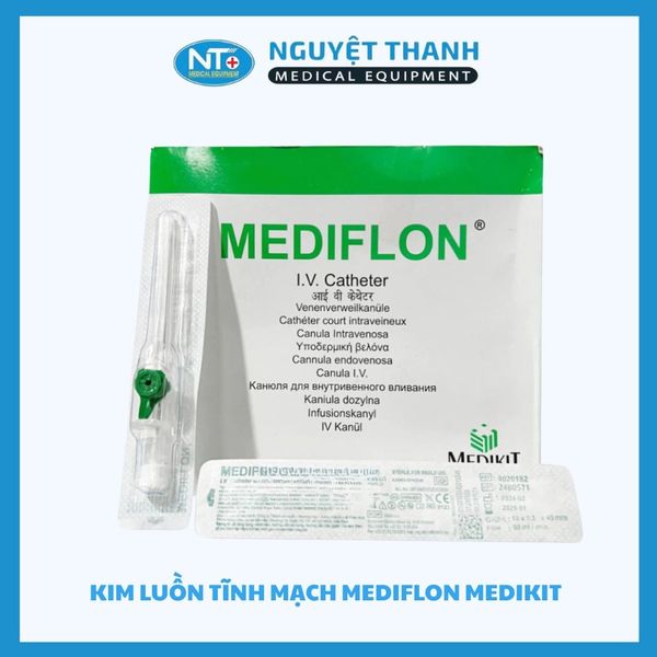 1 HỘP (100 CÂY) Kim luồn 18 Medikit