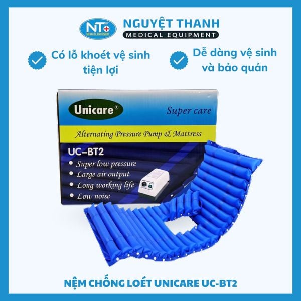 Nệm Chống Loét Unicare UC-BT2 Có Khoét Lỗ Vệ Sinh