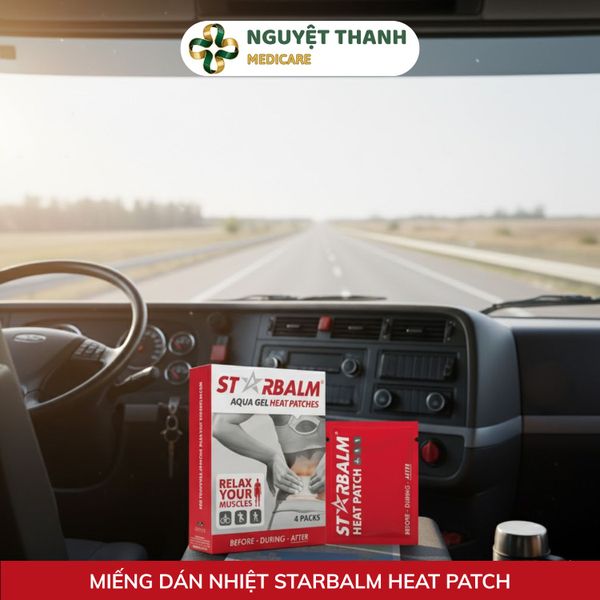 Miếng Dán Nhiệt Starbalm Giảm Đau, Giãn Cơ, Phát Nhiệt 8 Giờ Hộp 4 Miếng