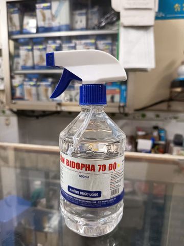 Cồn 70 độ chai 1 lít Bidopha Vòi Xịt