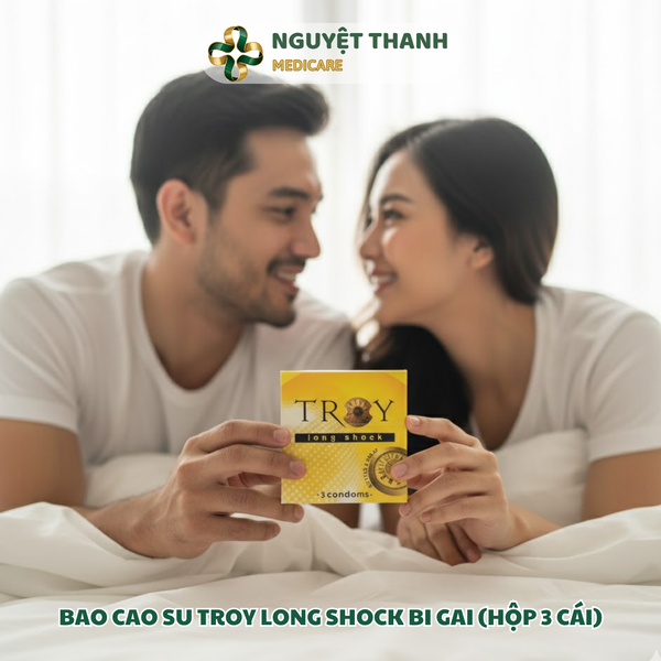Bao Cao Su Troy Long Shock Bi Gai Kéo Dài Thời Gian Hộp 3 Cái