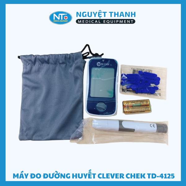 Máy Đo Đường Huyết Clever Chek TD-4125 Chính Hãng, Công Nghệ Đức