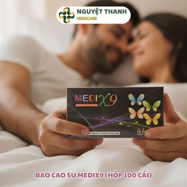 Bao Cao Su Medix9 Hộp 100 Cái Siêu Mỏng Chất Bôi Trơn Tự Nhiên