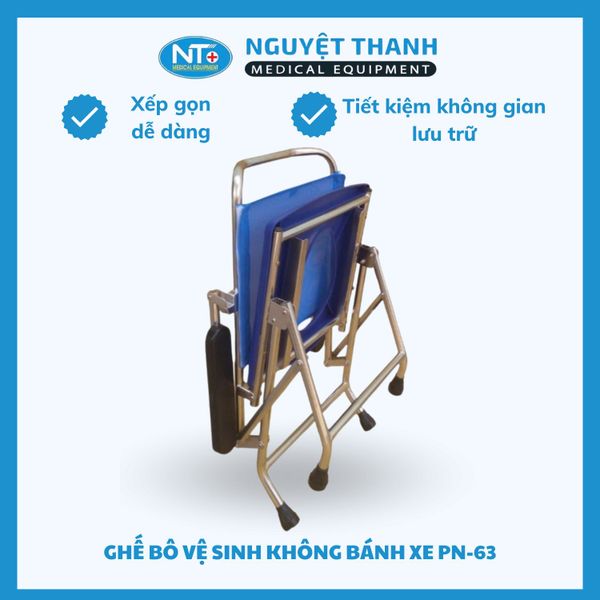 Ghế bô vệ sinh inox không có bánh xe – PN63