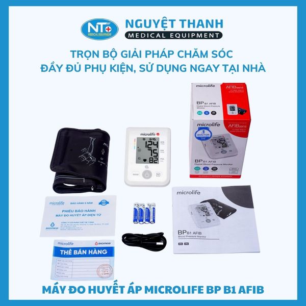 Máy Đo Huyết Áp Microlife BP B1 AFIB – Tầm Soát Rung Nhĩ, Phòng Ngừa Đột Quỵ