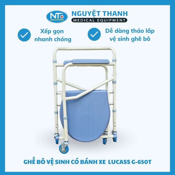 Ghế Bô Sắt Sơn Có Bánh Xe Lucass G-650T