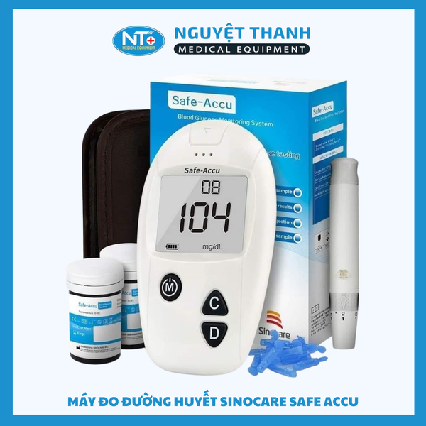Máy Đo Đường Huyết Safe-Accu Chính Xác, Đo Nhanh 10s
