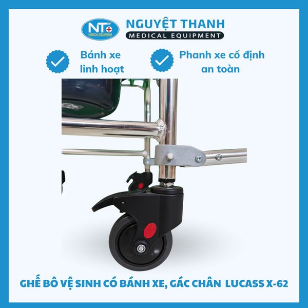 Ghế Bô Vệ Sinh Đa Chức Năng Khung Nhôm Lucass X-62