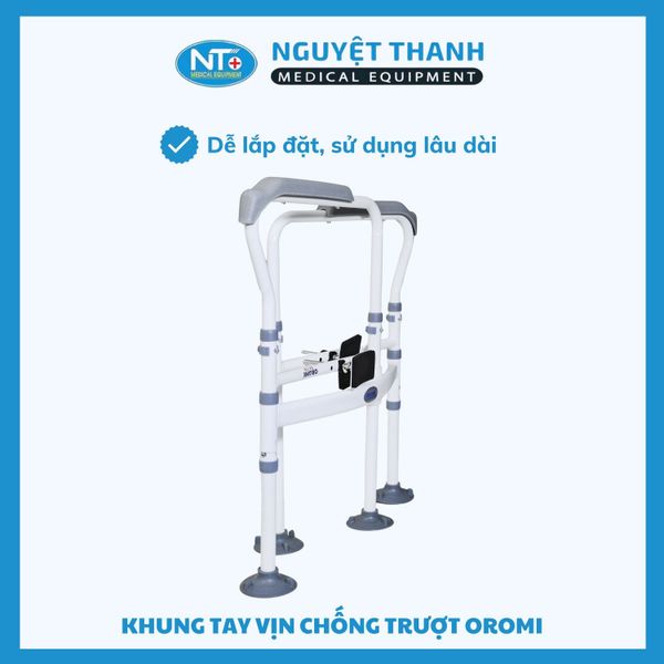 Khung tay vịn bồn cầu chống trượt Oromi