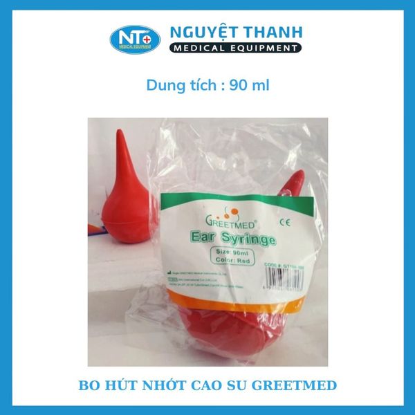 Quả bóp vệ sinh PT (bo hút nhớt đỏ liền vòi)