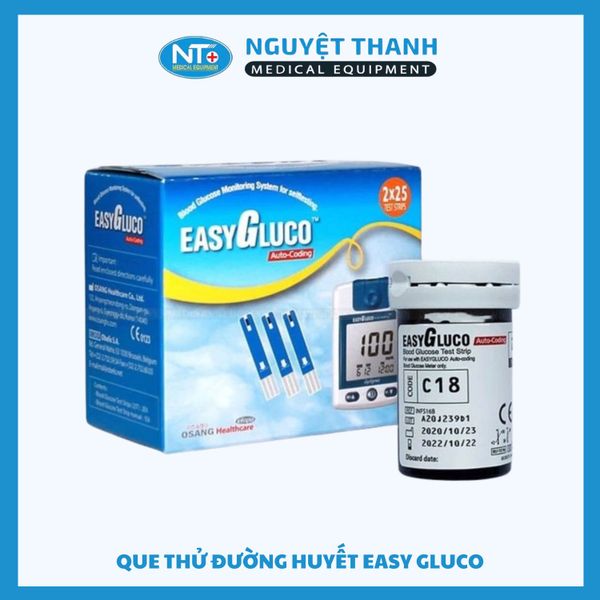 Que Thử Đường Huyết EASYGLUCO Auto-coding 9s, Chính Xác