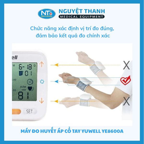 Máy Đo Huyết Áp Cổ Tay Yuwell YE8600A