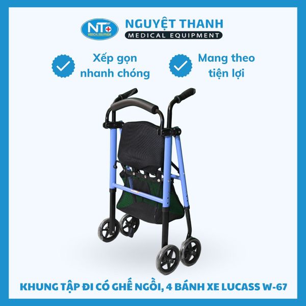 Khung Tập Đi Có Ghế Ngồi Lucass W-67